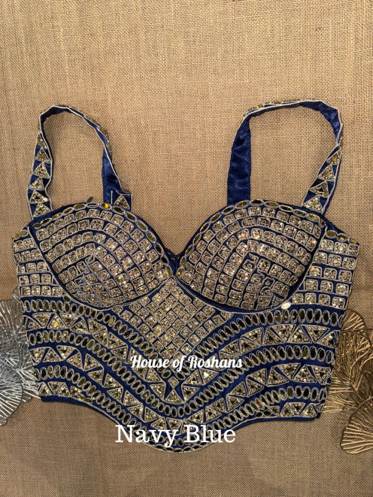 Image of Mirror Work Embroidered Corset