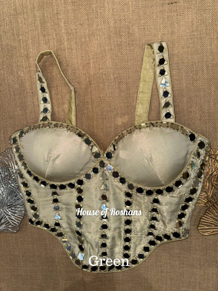 Image of Mirror Work Corset Blouse