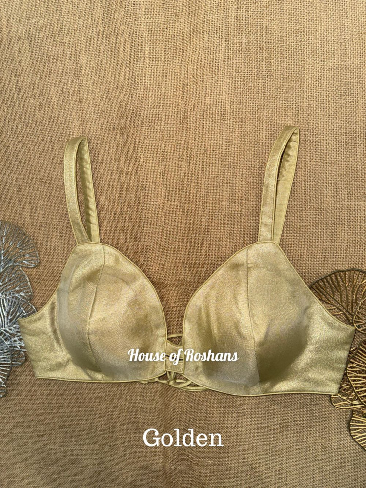 Image of Solid Tissue Bralette Blouse