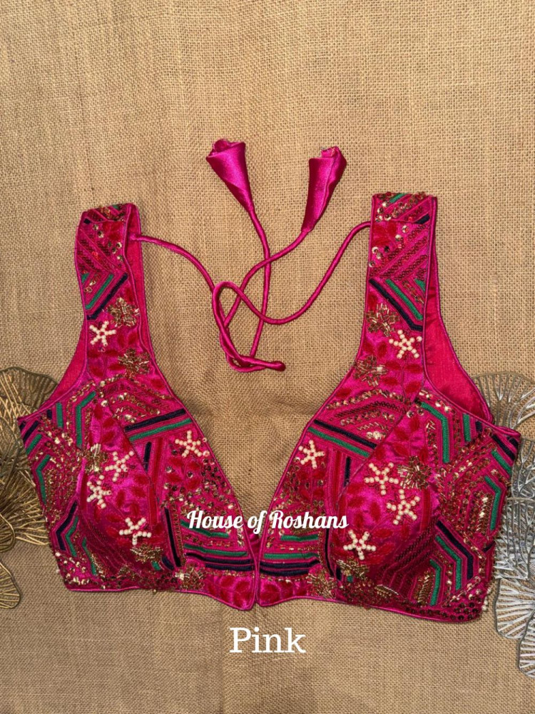 Image of Deep Neck Sleeveless Blouse