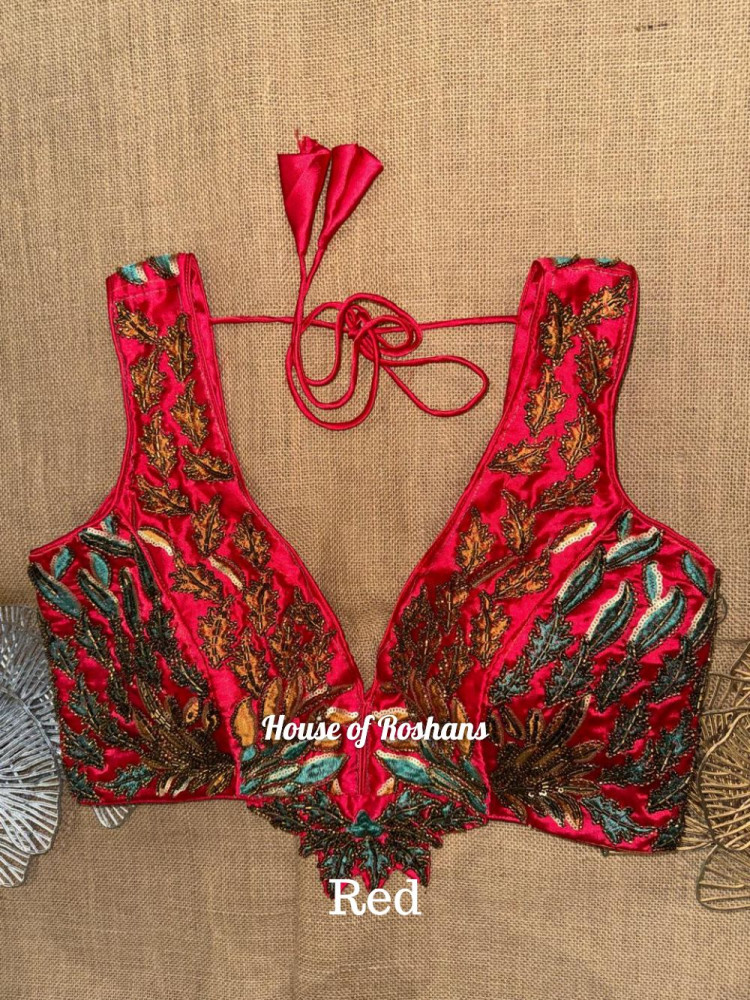 Image of Embroidered Designer Sleeveless Blouse