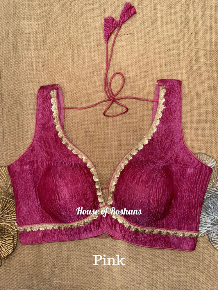 Image of Tissue Solid Sleeveless Blouses with Lace