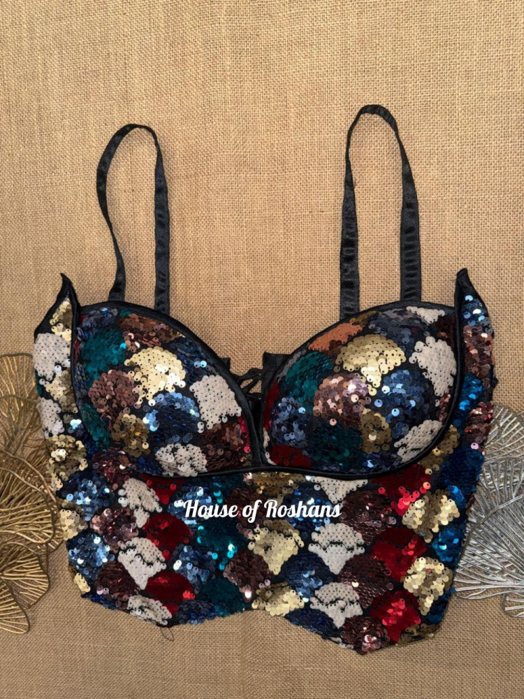 Image of Black, Sequin Work Corset