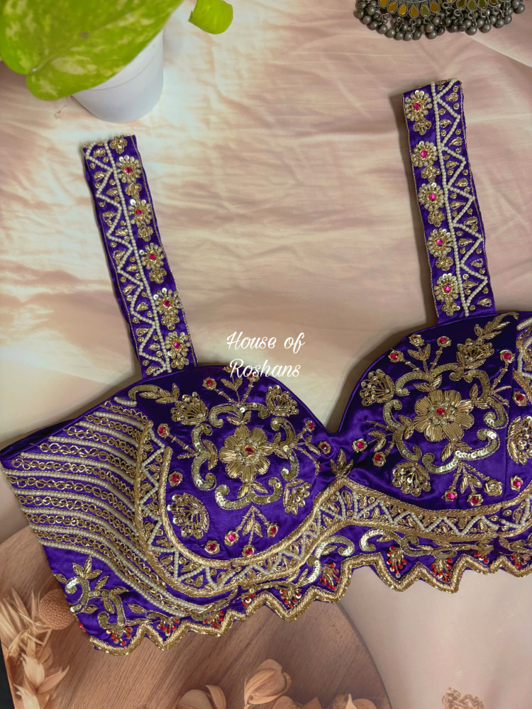 Image of Hand Embroidered Strappy Designer Blouse