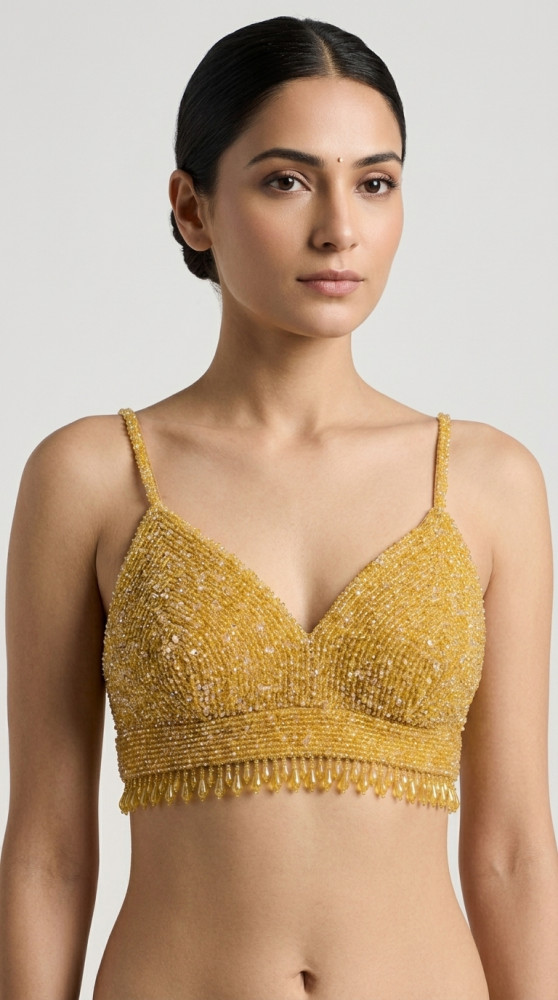 Image of Hand Embroidered Bralette Blouse