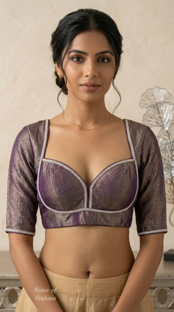 Image of Elbow Sleeves Tissue  Blouses