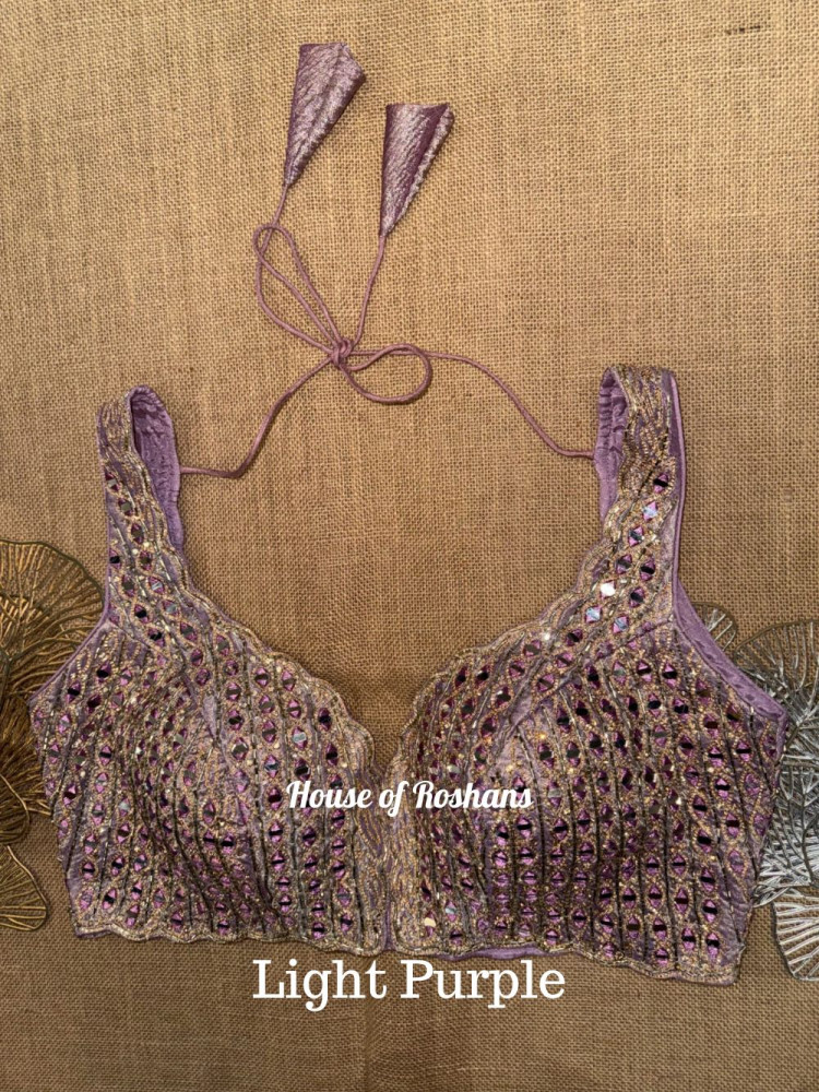 Image of Mirror Work designer Sleeveless Blouses