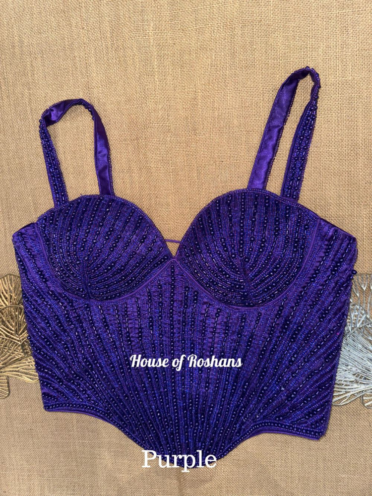 Image of Hand Embroidered Long Corset