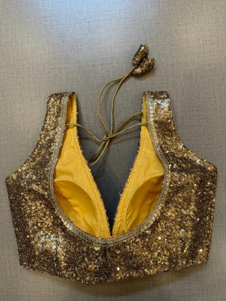 Gold sequence blouse shop