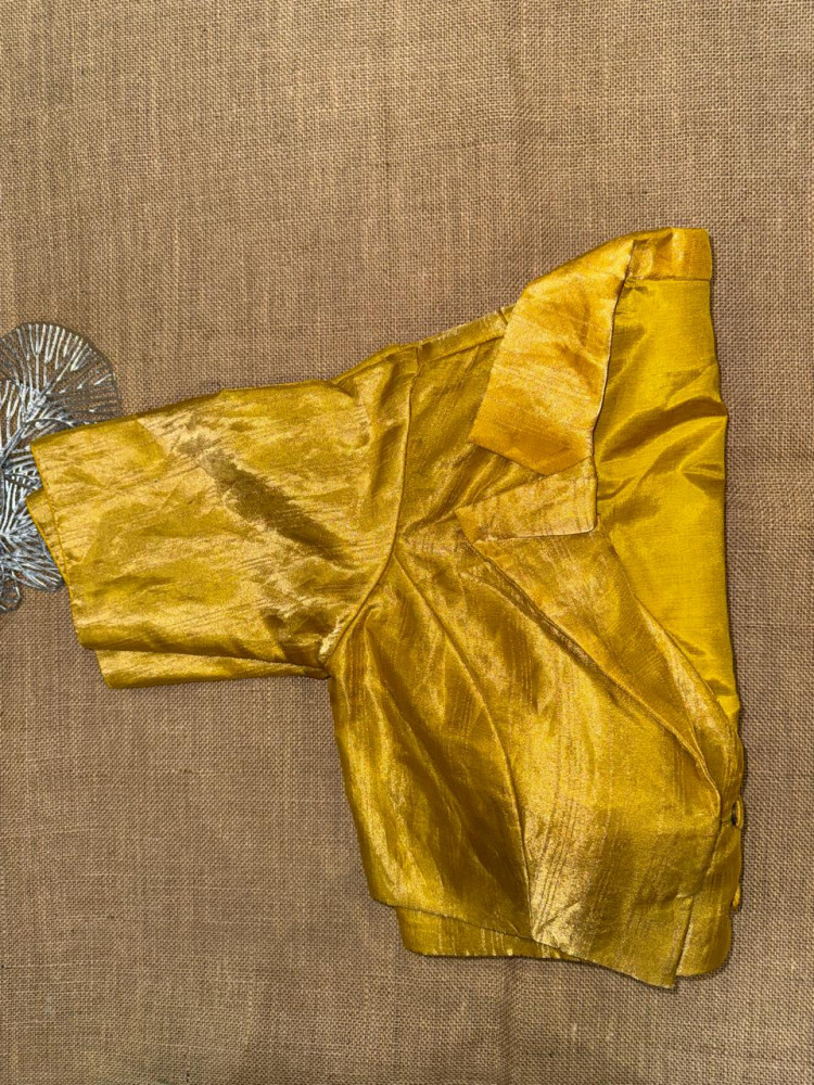 Image of Pure Tissue Jacket Style Designer Blouse