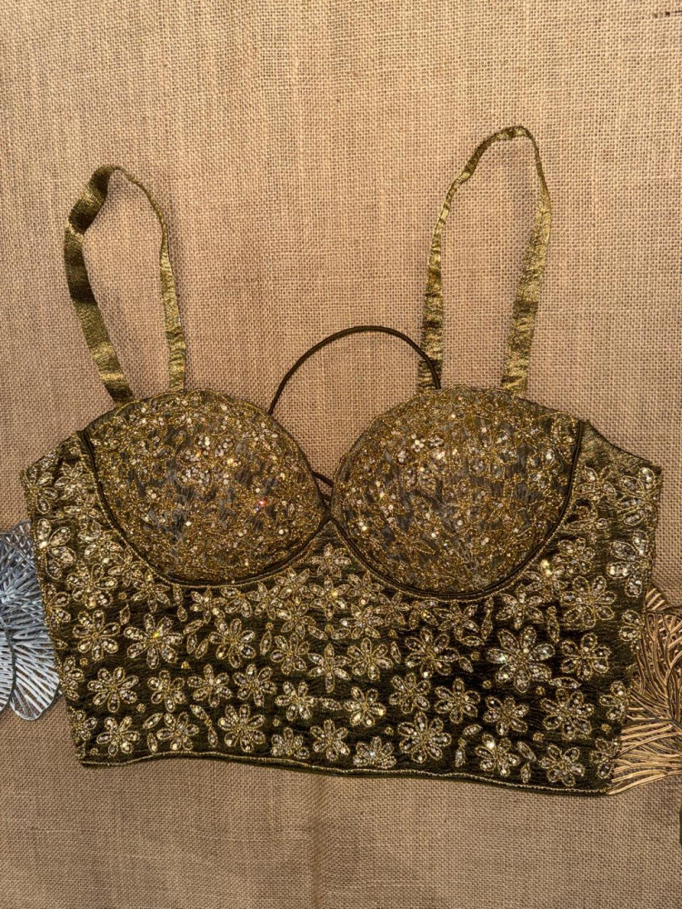 Image of Zircon Pearl Hand Work Corset Blouse