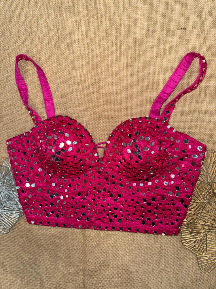 Image of Mirror Work Designer  Corset Blouse