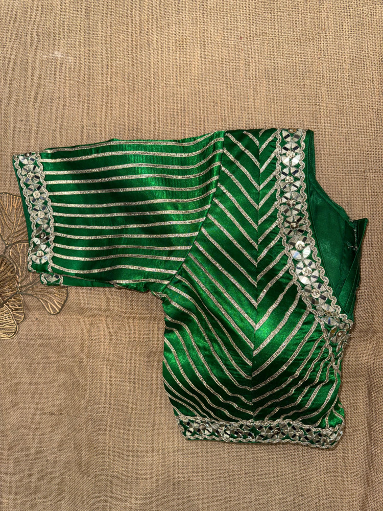Image of Mirror And Gota Work Saree Blouse