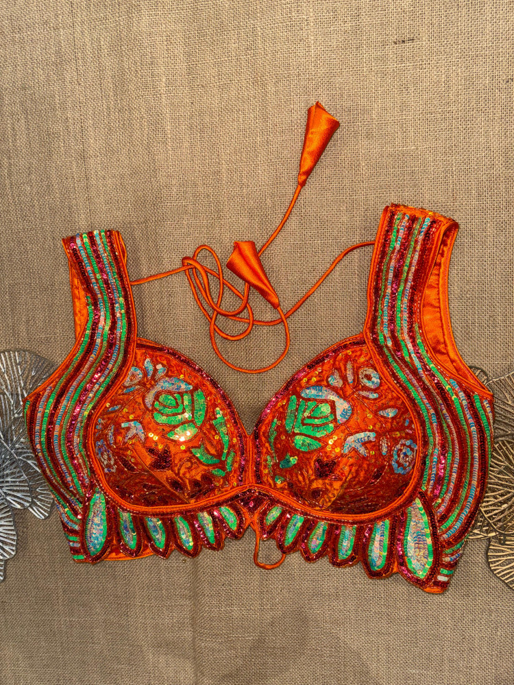 Image of Hand Work Cutout Floral Sleeveless Blouse