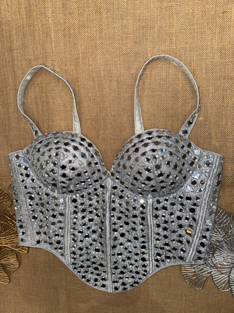 Image of Mirror Hand Embroidery Corset