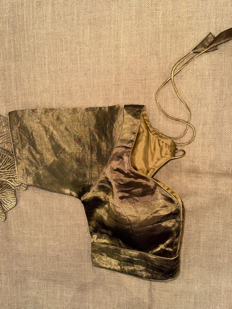 Image of Pure Tissue Blouse With Elbow Sleeves