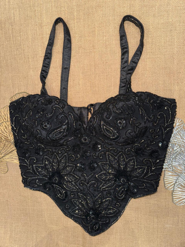 Image of Hand Work Strappy Party Corset Blouse