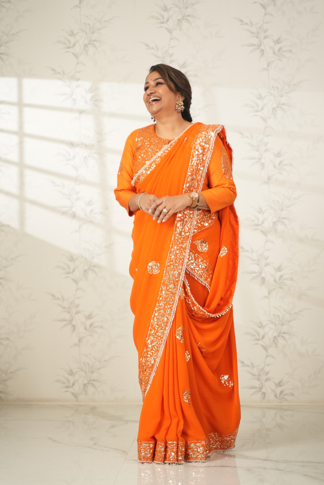 The Border Saree Draping Trick You Need for Sangeet Night