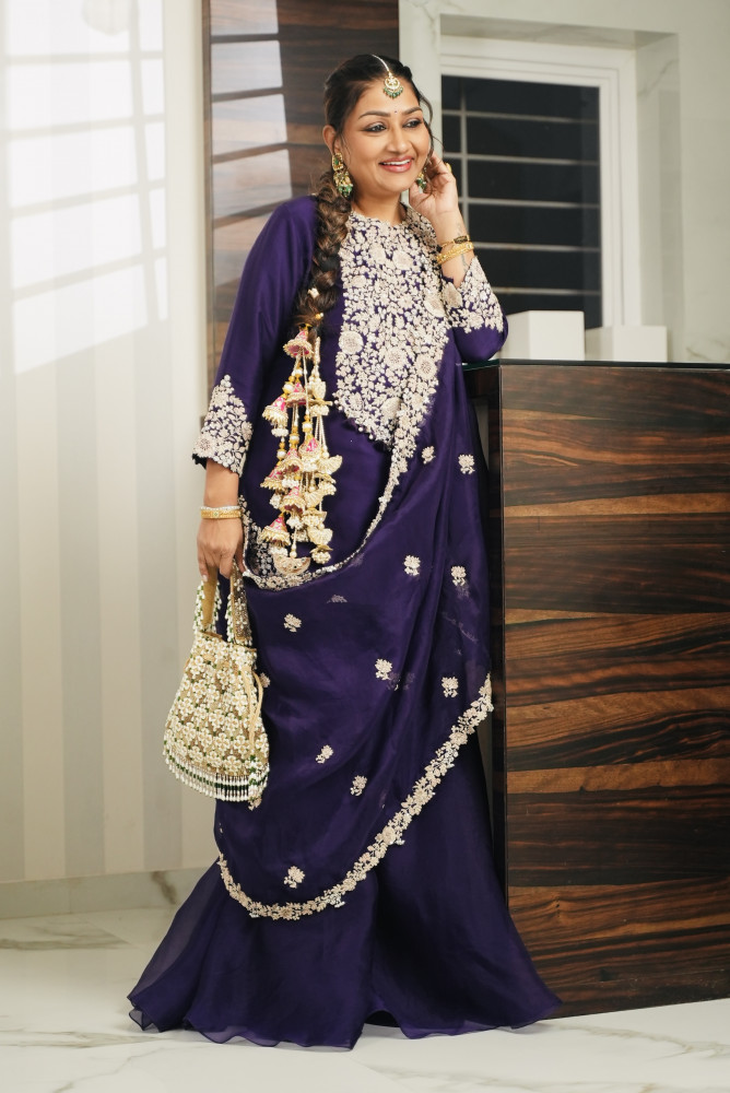 3 ways to style your dupatta with Sharara for Lohri celebration