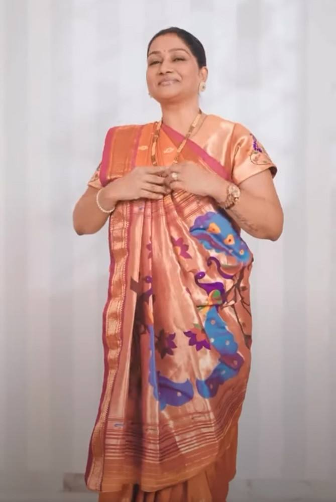 Paithani Saree Draping by Dolly Jain