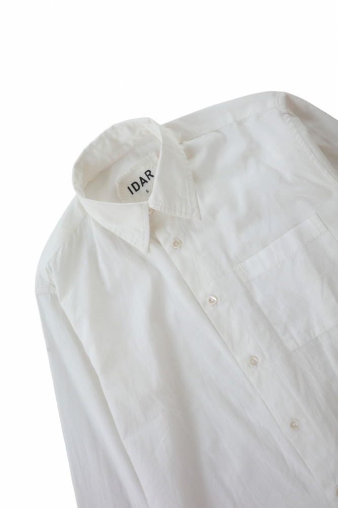 Terrance poplin shirt - white