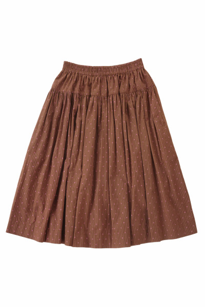 Bindi Skirt- Brown pink polka