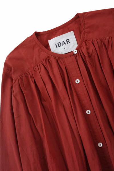 Bella Blouse Poplin - Red