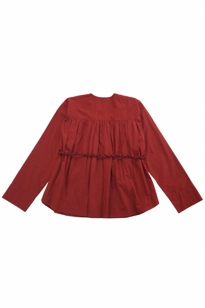 Bella Blouse Poplin - Red