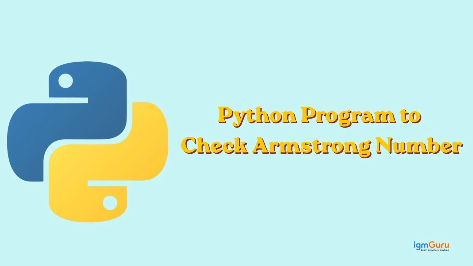 Python Program to Check Armstrong Number