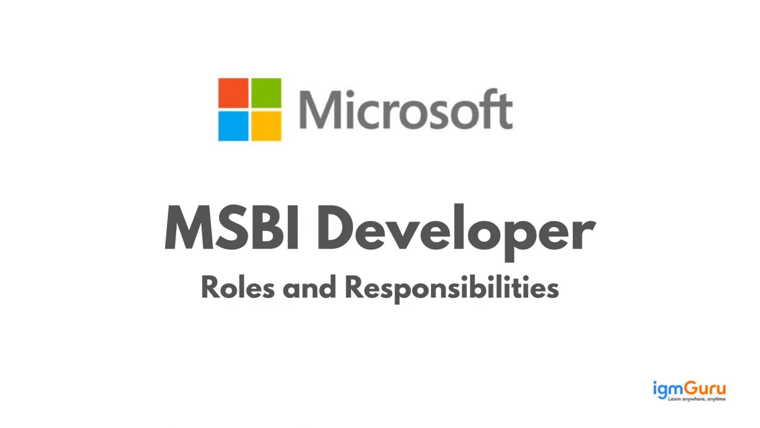 msbi developer