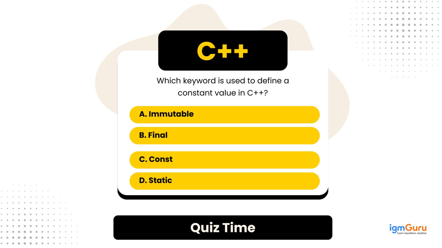 Top 70 C++ MCQs (With Answers)