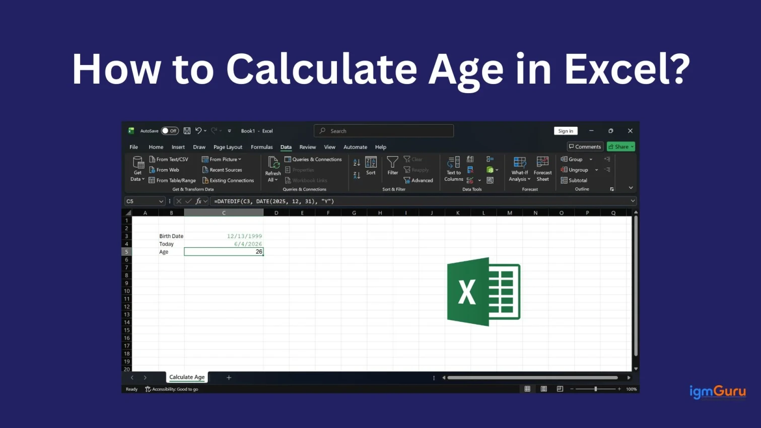 How to Calculate Age in Excel