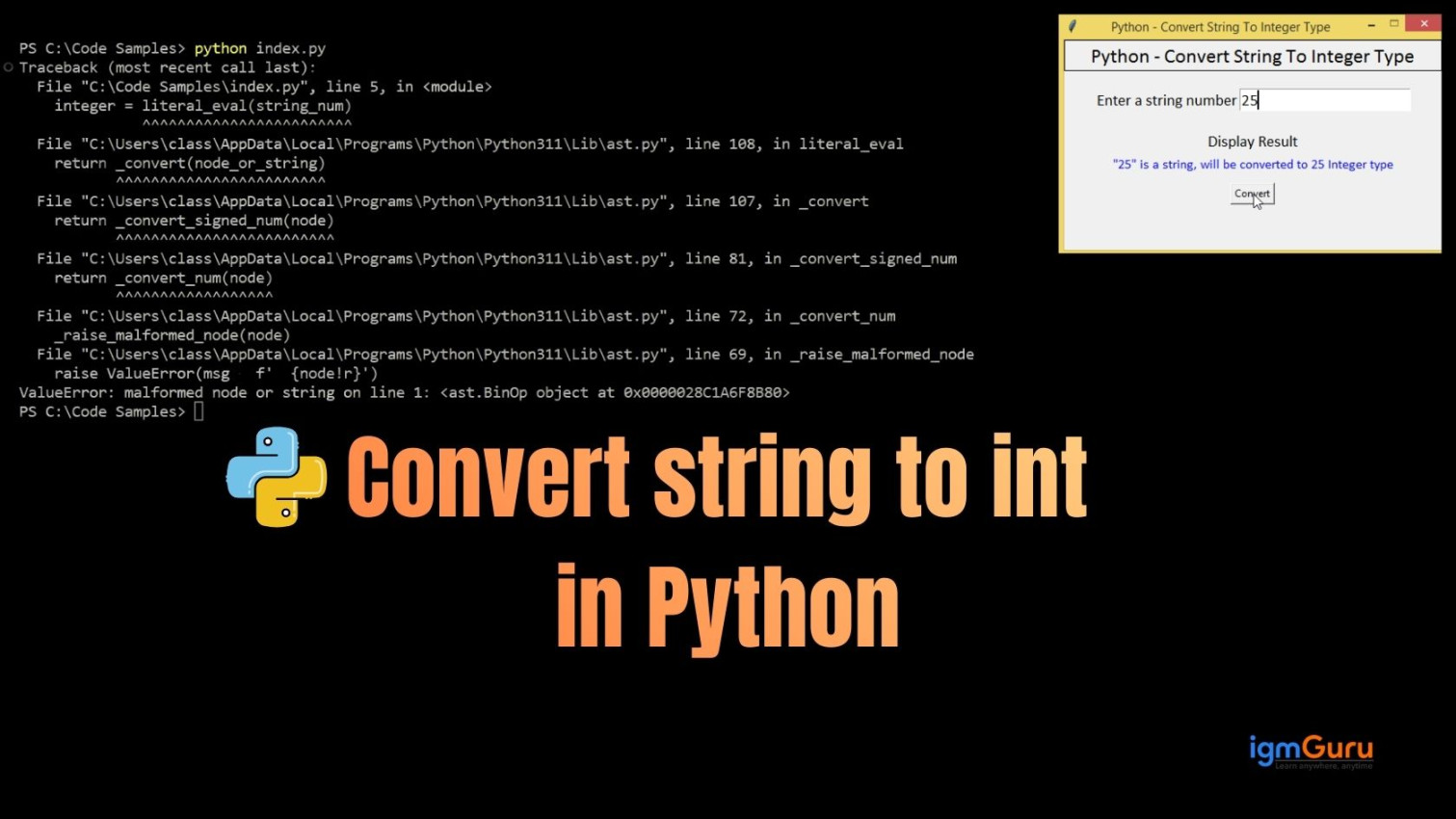 Convert string to int in Python