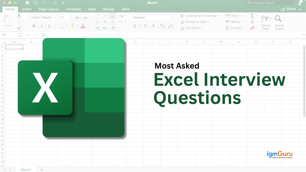 Excel Interview Questions