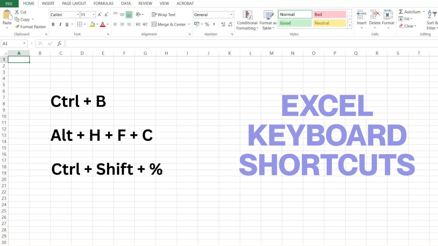 Excel Keyboard Shortcuts