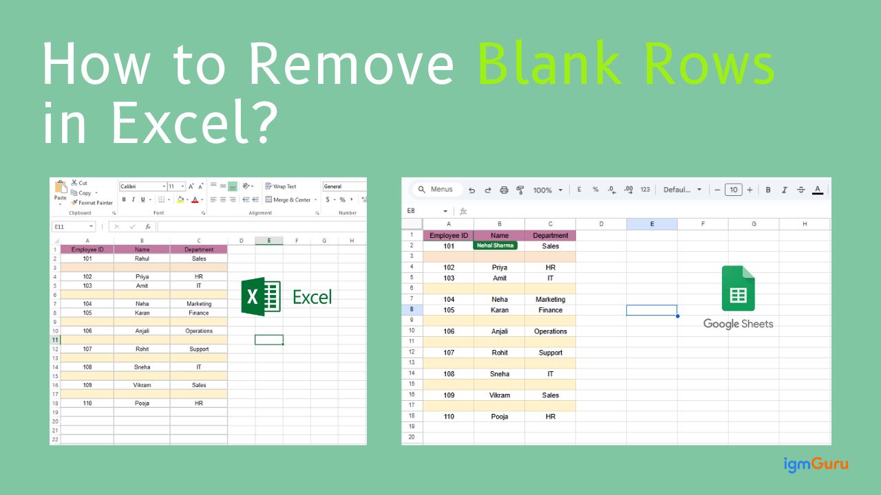 How to Remove Blank Rows in Excel