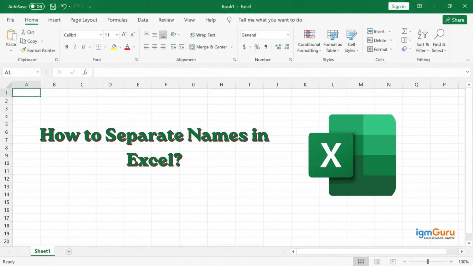 How to Separate Names in Excel?