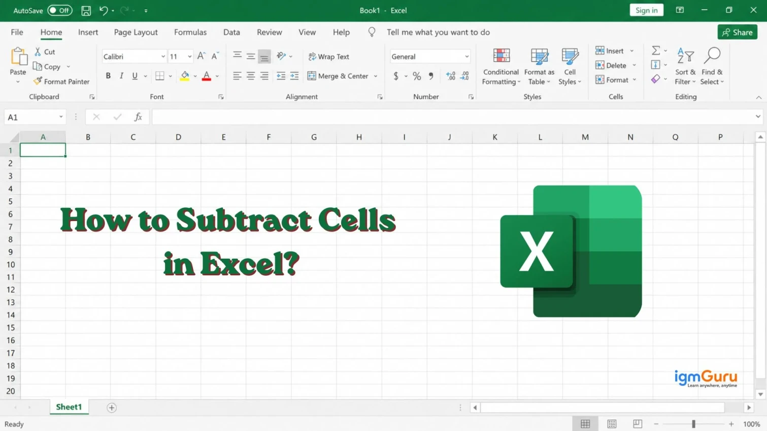 How to Subtract in Excel?