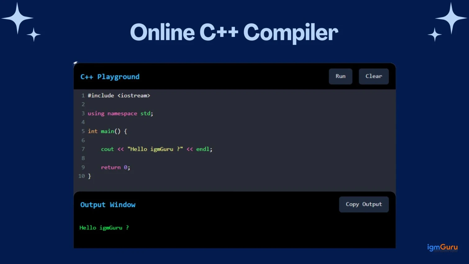 Online C++ Compiler