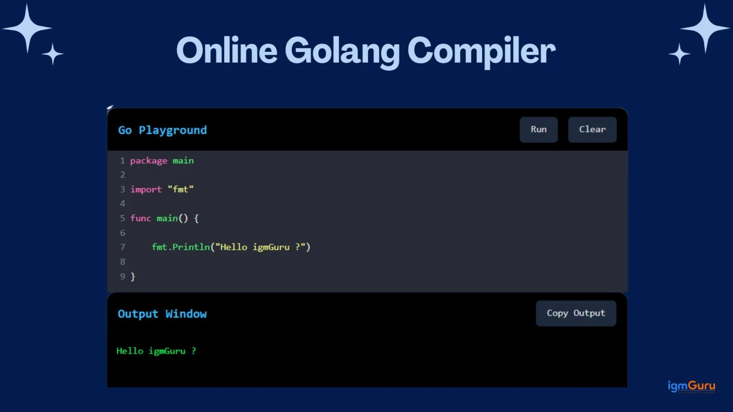 Online Go Compiler