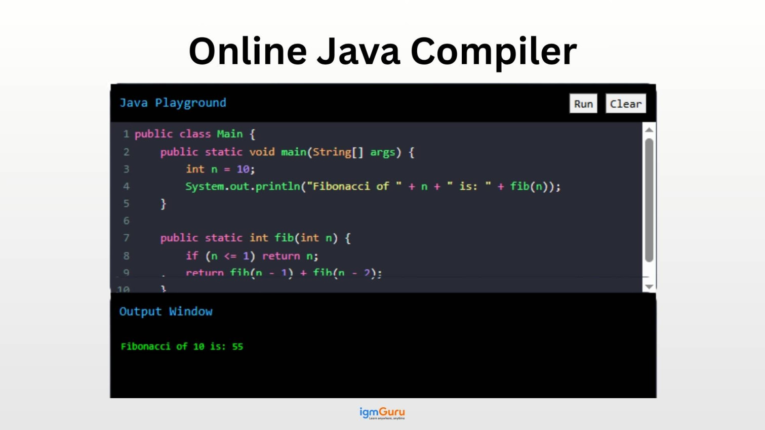 Online Java Compiler