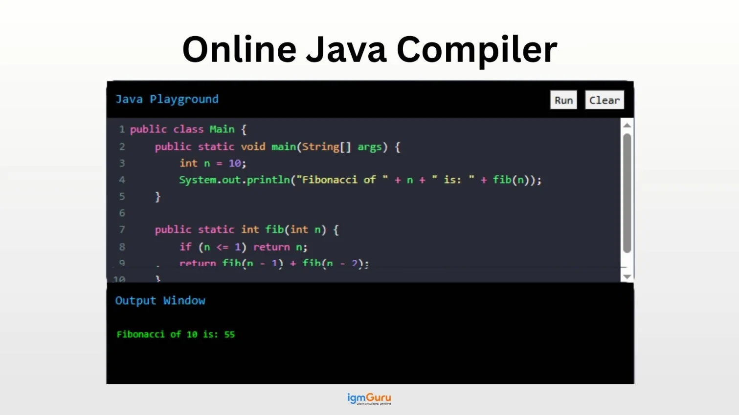 Online Java Compiler