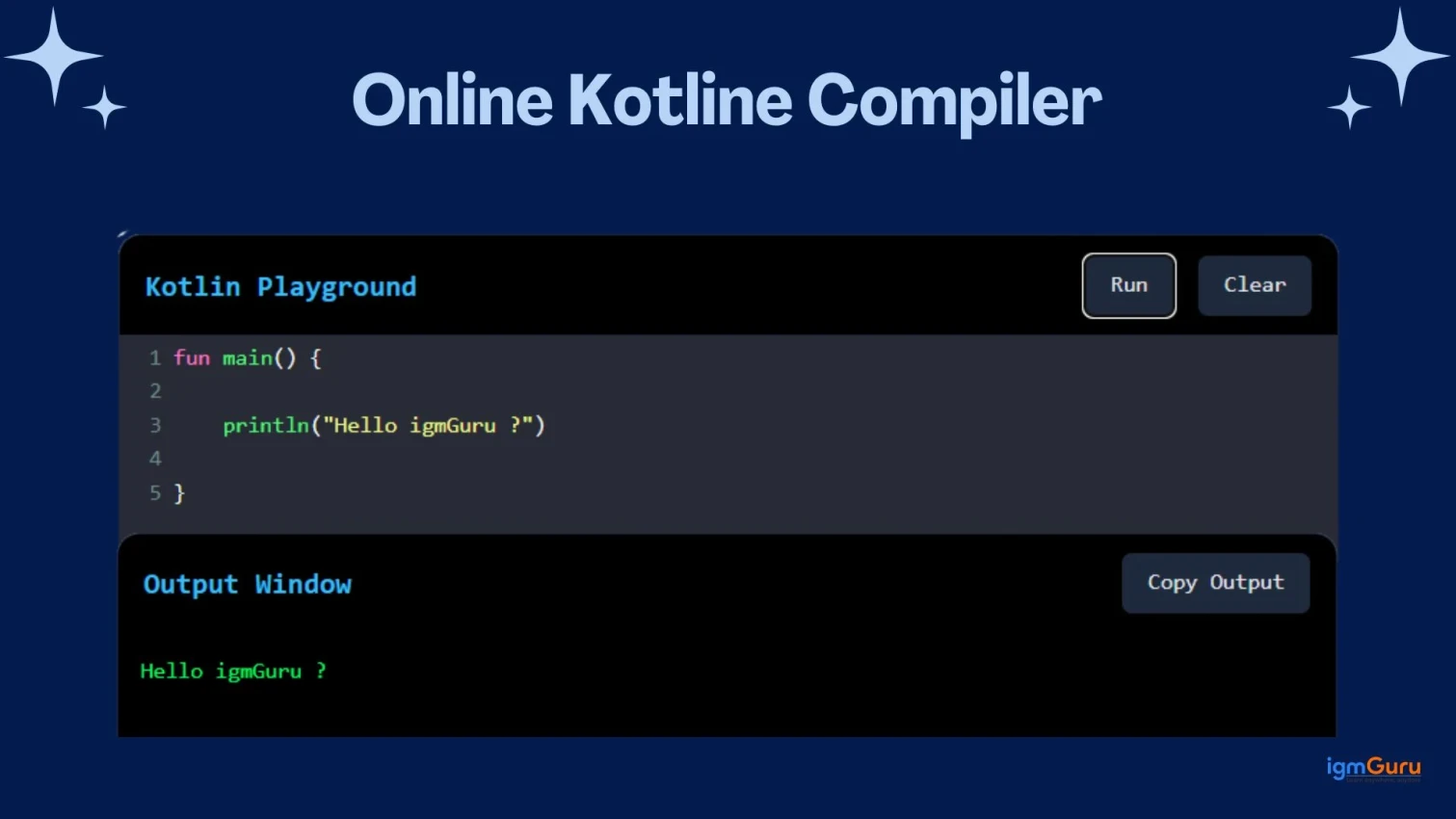 Online Kotlin Compiler