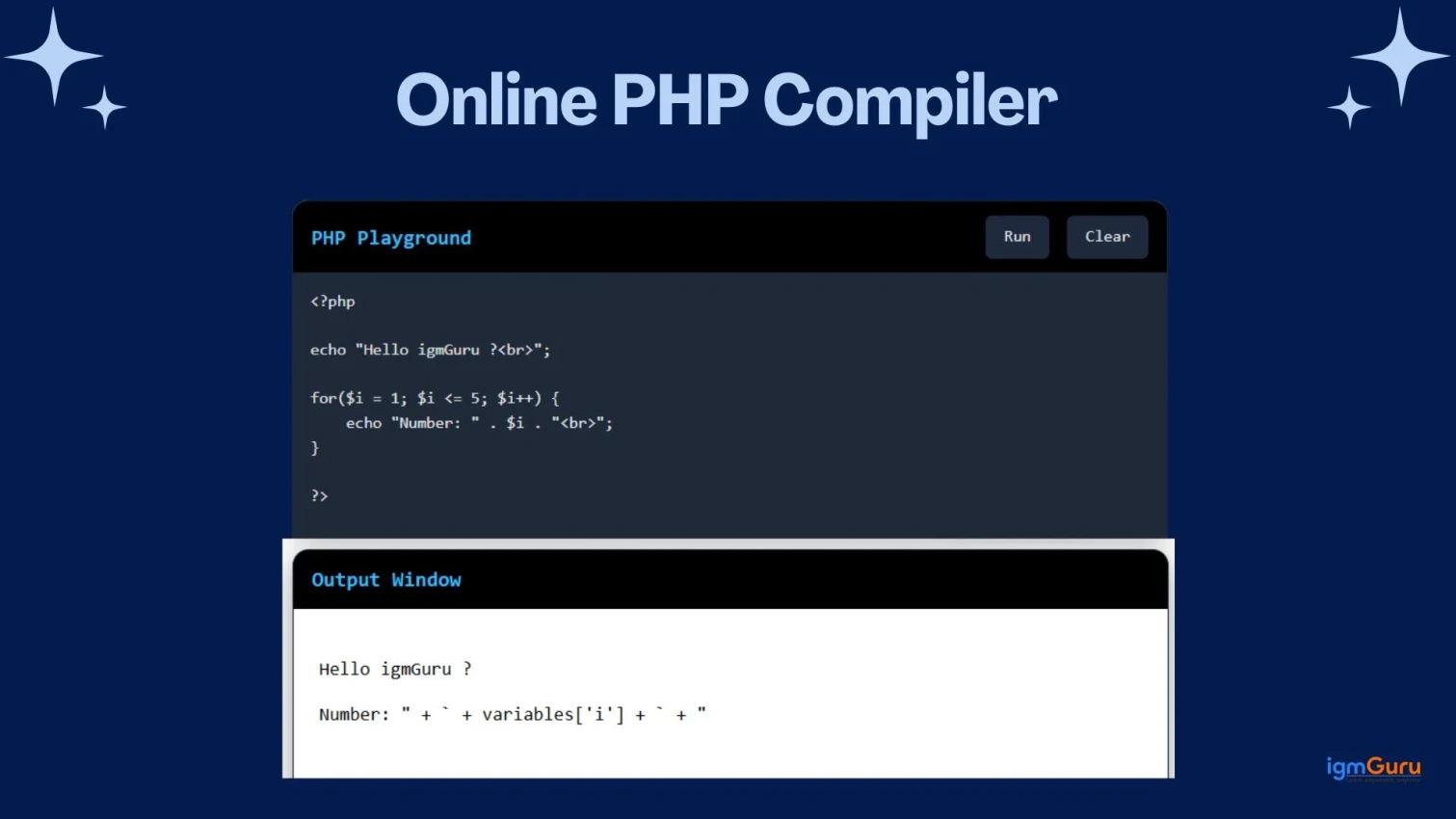 Online PHP Compiler