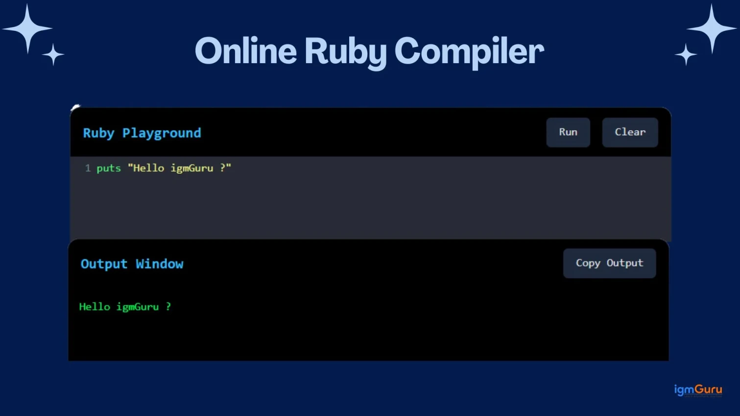 Online Ruby Compiler