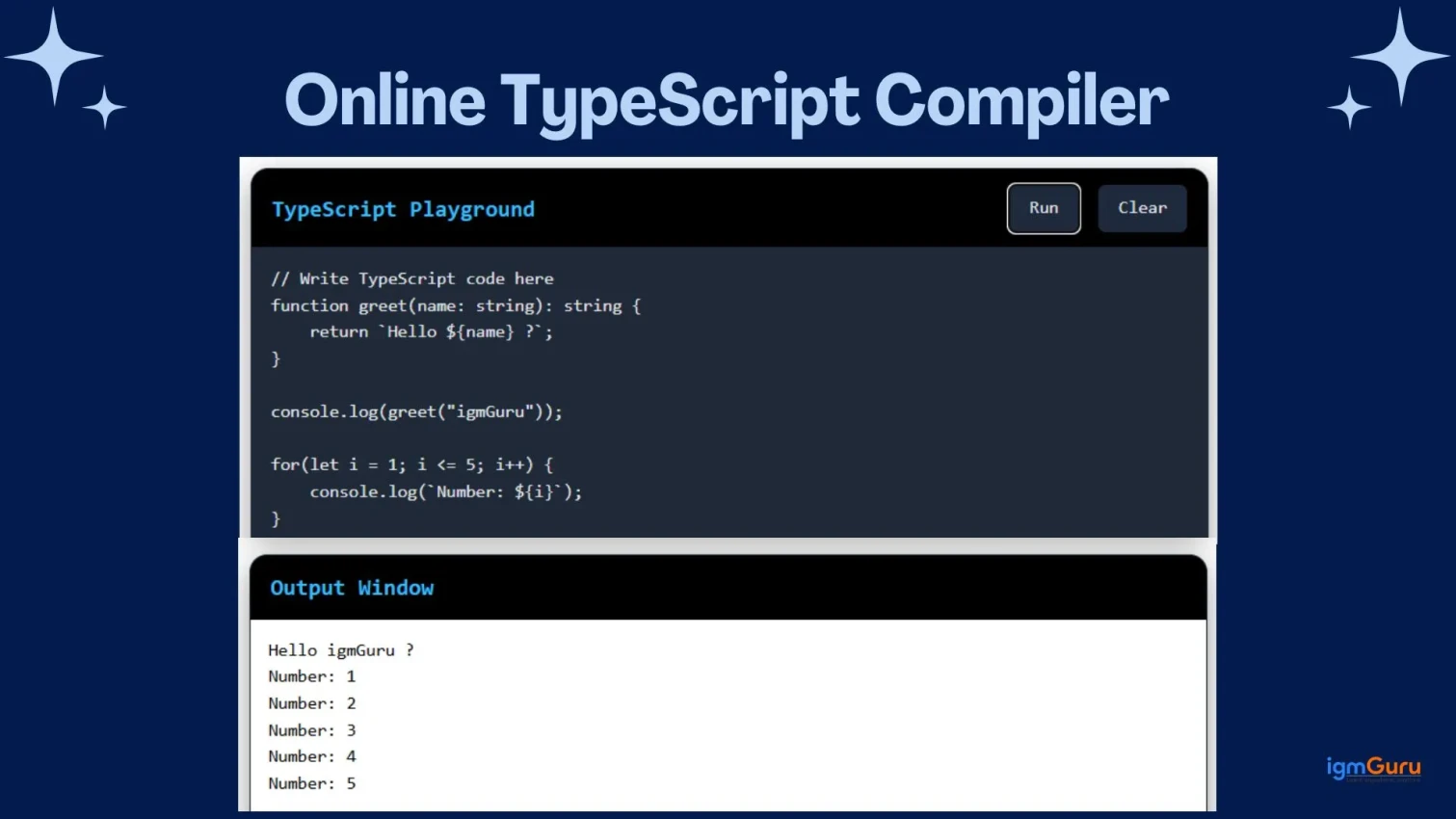 Online TypeScript Compiler
