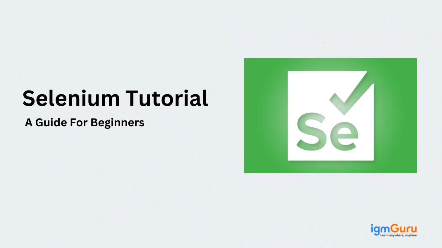 Selenium Tutorial