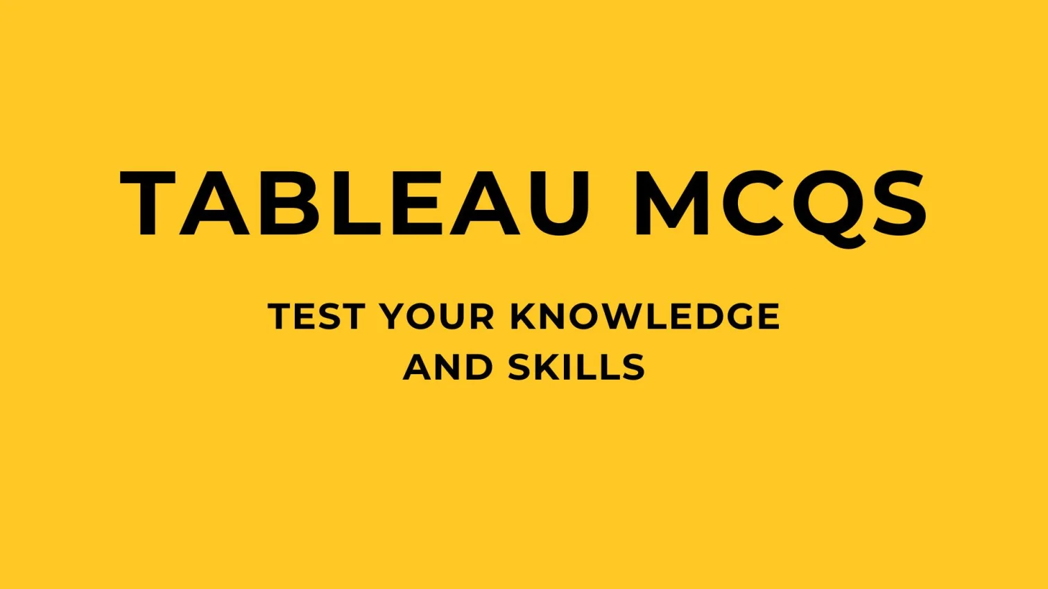 tableau mcqs
