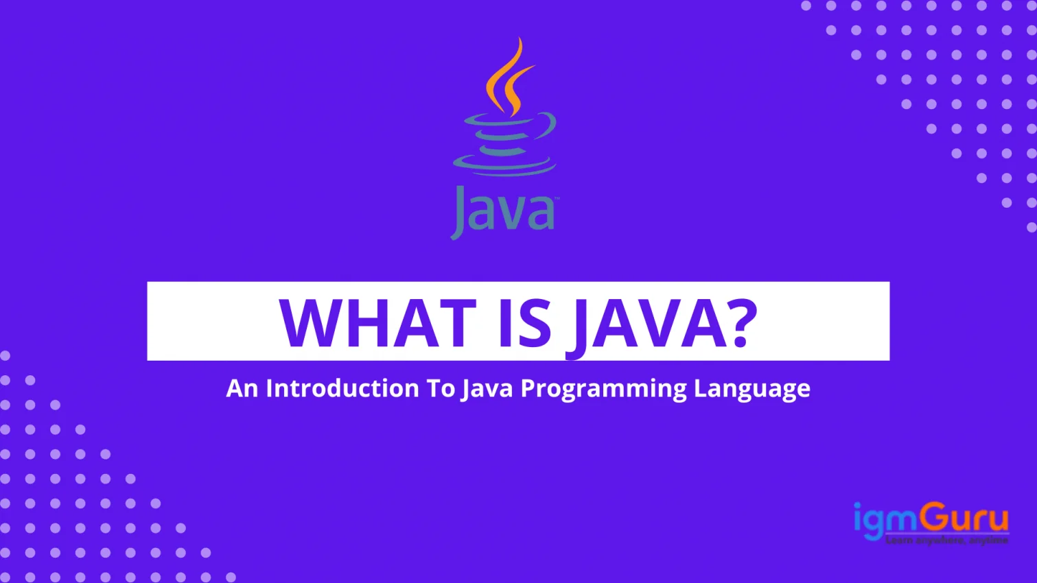 What Is Java