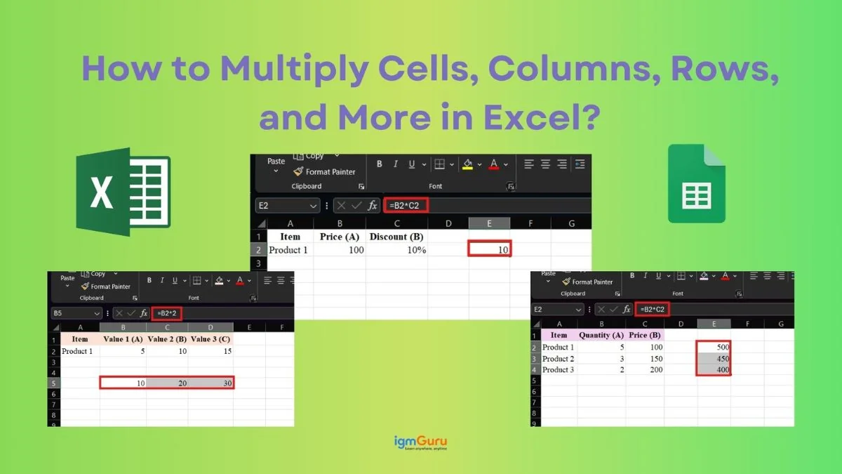 Multiply in Excel